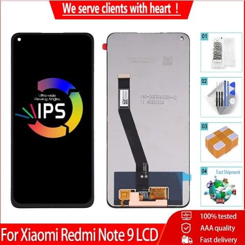6.53" AAA+++ For Xiaomi Redmi Note 9 LCD Display Touch Screen Digitizer Assembly Replacement For Redmi 10X 4G LCD With Frame