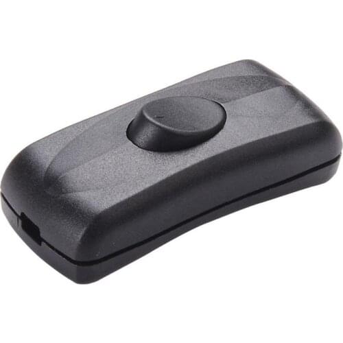 1/2Pcs Practical Classic Black Inline ON/OFF Table Lamp Desk Light Cord Cable Switches Electrical Accessories Push Button Switch