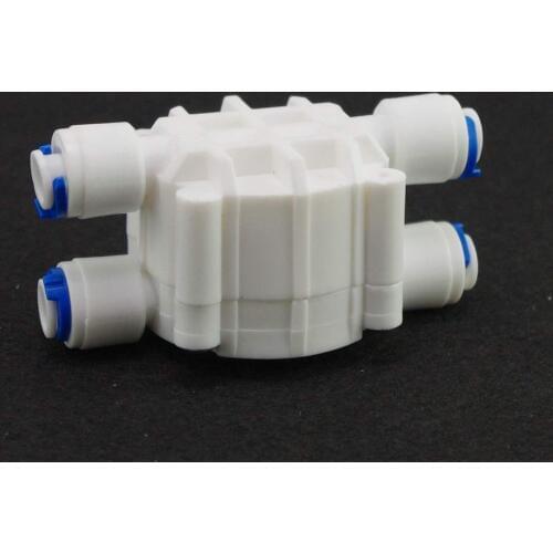 1PCS 1/4"Port Reverse Osmosis System Auto Shut Off 4 Way Valve For RO