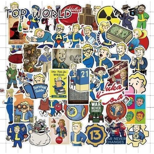 10/50Pcs/pack Cartoon Classic Game Fallout Waterproof Diy Laptop Suitcase Scrapbooking Car Lovely Stickers Gift For Kids