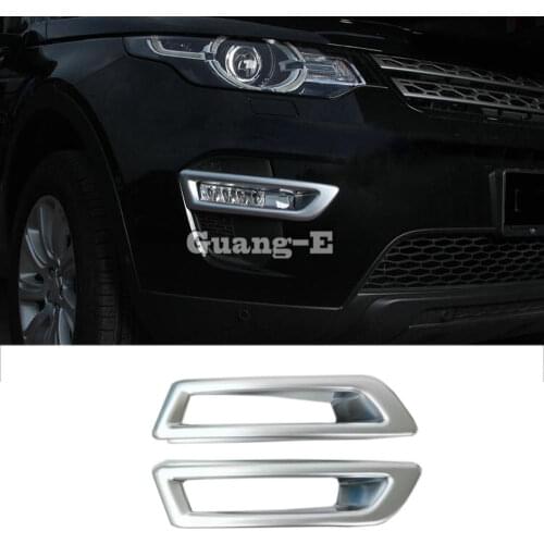 For Land Rover Discovery Sport 2015 2016 2017 2018 2019 Car Body Detector ABS Chrome Trim Front Fog Light Lamp Frame Parts 2pcs