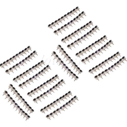 200Pcs Electric Guitar Safety Mushrooms Head Strap Locks Black Plating