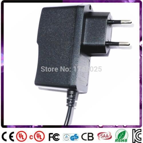 Free shipping 5pcs 13v 1000ma power supply adapter 1a 13w EU input 100 240v ac 5.5x2.1mm 0.9m DC cable Power Supply transformer