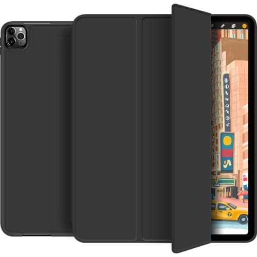 Case For iPad Pro 11 2020 2nd PU Leather Smart Cover For iPad Pro 12 9 2020 4th Gen TPU Air410.9inch Silicone Tablet Case