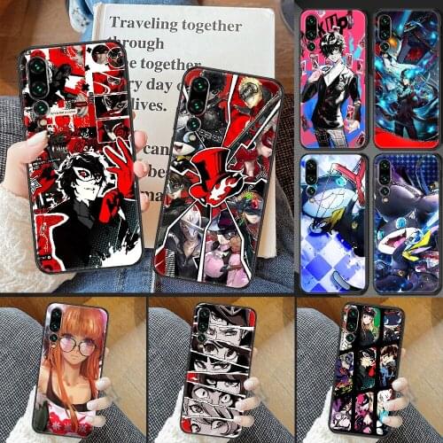 Game Persona 5 P5 Phone case For Huawei P Mate P10 P20 P30 P40 10 20 Smart Z Pro Lite 2019 black fashion hoesjes 3D cell cover