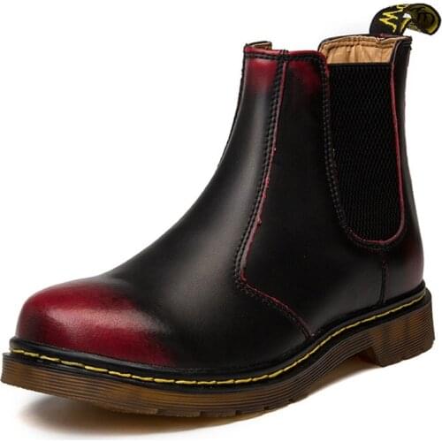 Nice New Chelsea Boots Men Boots For Martin Boots Genuine Leather Motorcycle Boots Men Ankle Boots Winter Shoes Men Winter Boots