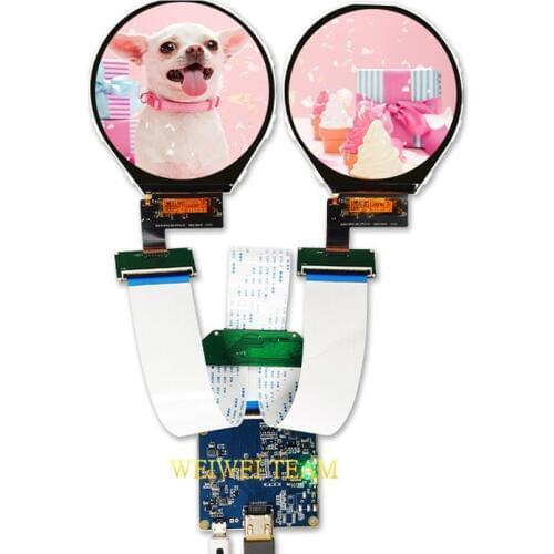 3.4 inch Circle LCD Round Display TM034XVZP01 Dual Screen 800x800 to MIPI Driver Board For Smart Home Watches DIY Project