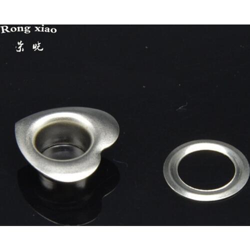 20mm Heart Shape New Fashion Grommet Eyelet Nickle Silver Copper Material Eyelet with Washers for Bag Shoe Accessories