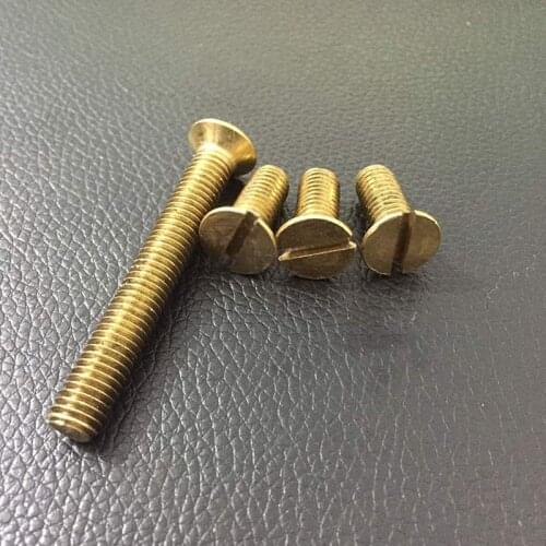 2pcs M12 M16 copper slotted countersunk flat head screws stainless steel screw repairing antique furniture bolts