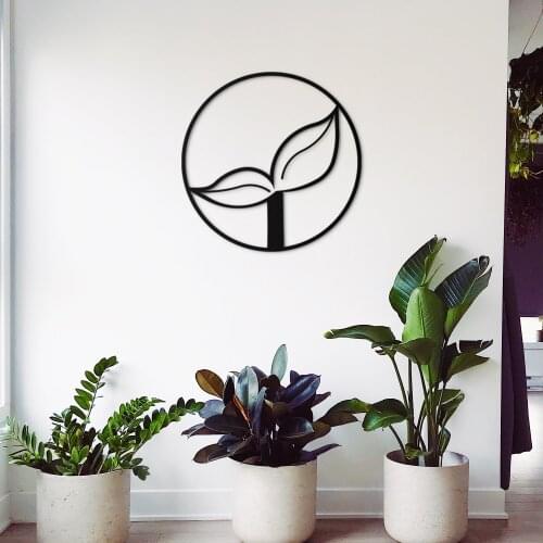 Rebirth Metal Black Decor Nature Wall Art Decorative Nordic Style Large Wall Decor Study Room Living Room Office Home Decoration