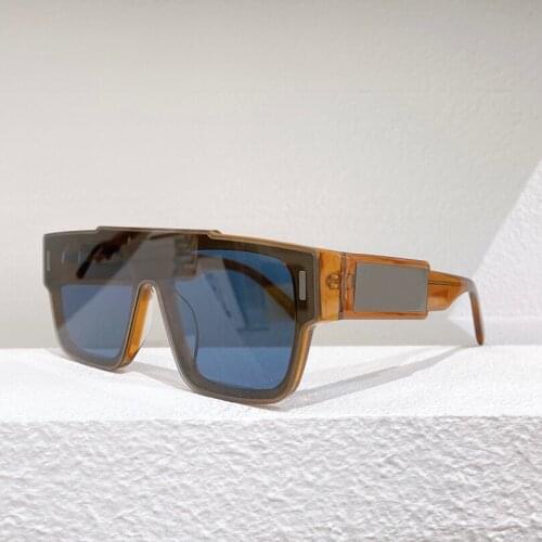 Falt top big size acetate frame mens sunglasses driving style grey lens men eyewear with wide temples