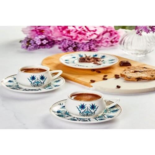 6 coffee cup Set Tea Set Coffee Cup and Saucer White Latte Cup Mini Cappuccino Espresso Coffee Cup drinkware