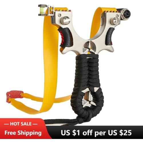 New Stainless Steel Slingshot with Laser Slingshot For gaming Hunting Powerful Slingshot Catapult Target Shooting