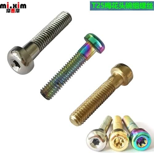 New M6*28mm Bicycle Headset Screws T25 plum head bowl set screw sunflower screw