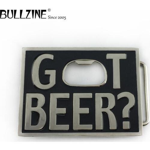 Bullzine wholesale zinc alloy Got beer belt buckle bottle opener belt buckle FP-01499 luxurious cowboy jeans gift belt buckle