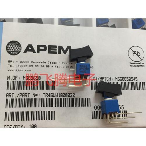 Original new 100% TR46WW1000022 bend feet 6pin seesaw switch 2gear TR46 TR46WW horizontal rocker toggle switch