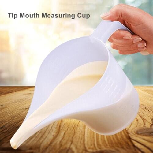 Tip Mouth Plastic Measuring Cup Graduated Surface Cooking Kitchen Bakery Bakeware Liquid Measure Container Baking Tools