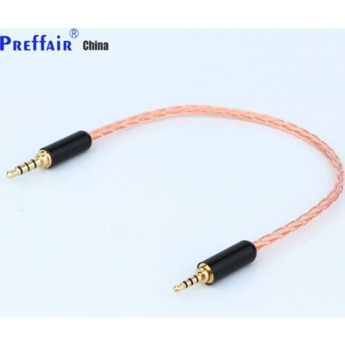 Preffair 1PCS Copper 2.5mm 4poles to 3.5mm 4poles AUX Audio Cable P99 P01 Car Audio Extension cable HIFI