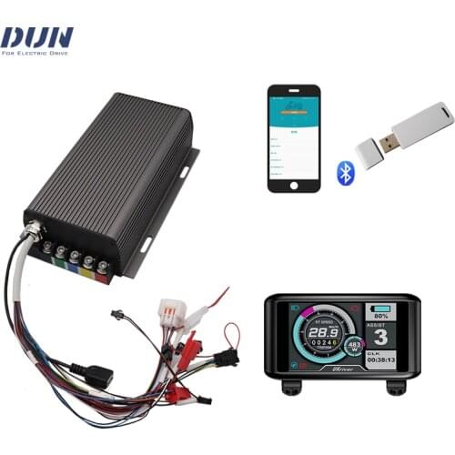 Sabvoton SVMC7280 80A 72V 2KW Programmable E-Bike Spoke Hub Motor Controller with UKC1 TFT Meter Display and Bluetooth Adapter