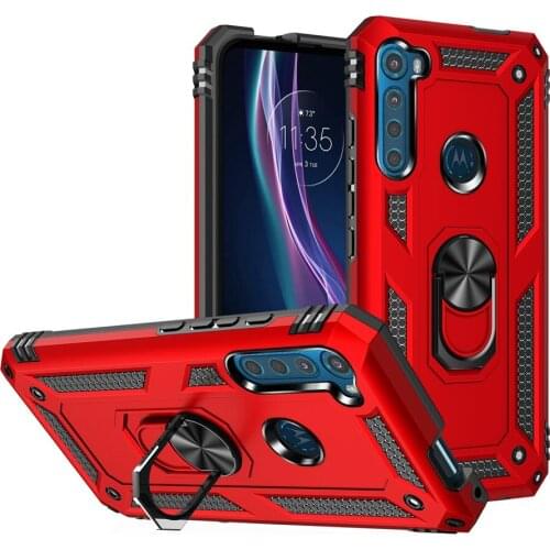 Heavy Duty Rugged Cover Ring Bracket Magnetic Holder Shockproof Kickstand case For Moto One fusion Plus/One Fusion