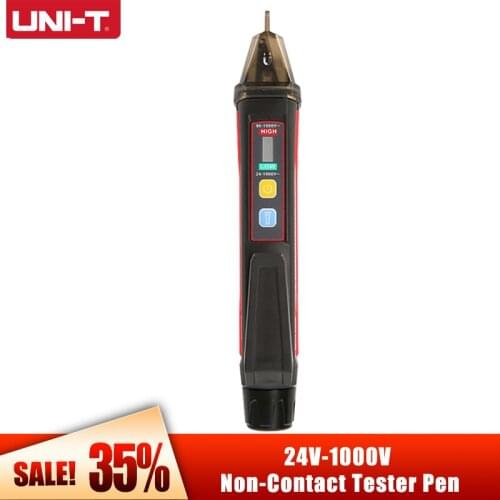 UNI-T UT12E/12M AC Voltage Detector Meter 24V-1000V Non-Contact Tester Pen Voice Alarm Socket Volt Current Electric Test Pencil