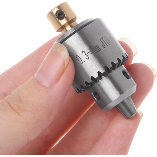 W3JA 4x Micro Motor Drill Chuck Clamp 0.3-4mm With Key 3.17mm Shaft Connecting Rod