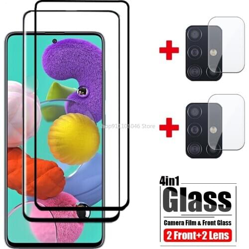 Screen Protective Glass for Samsung Galaxy A71 A70 A52 A51 A50 A50S Camera Len Protector On For Samsung A 51 71 Glass Front Film