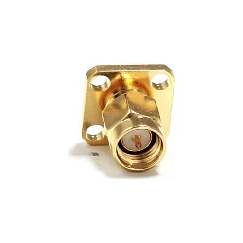 1PC SMA male plug RF Coax connector convertor straight 4-hole flange goldplated NEW wholesale
