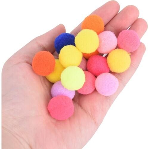 100Pcs/lot Round Felt Balls Pom Poms Craft Wedding Decoration DIY Soft Pompoms Balls Kids Toys Sewing Accessories 10/20mm
