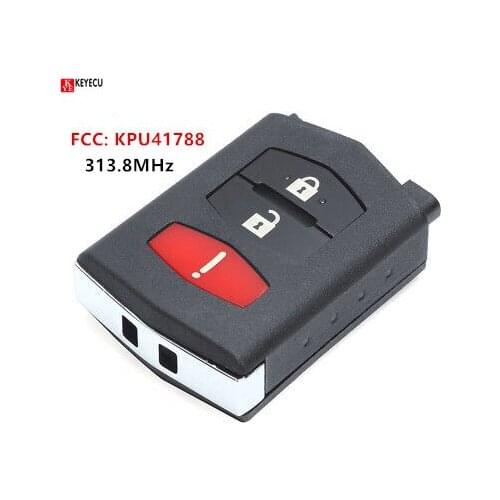 KEYECU 313.8MHz 3 Button Remote Control Key Fob for Mazda 6 RX8 FCC: KPU41788