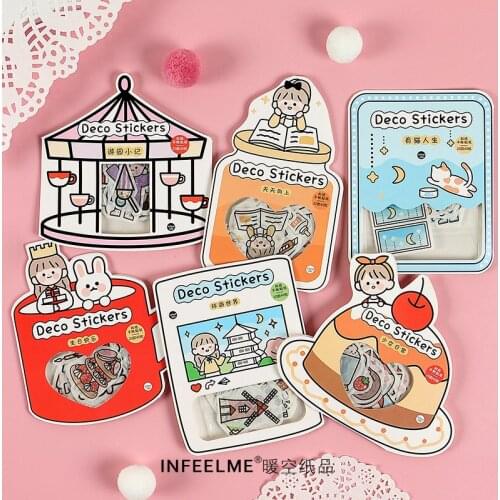 40 Pcs/pack Good Day Series Creative Decorative Sticker Korean Diy Diary Album Stick Label Kawaii Office Supplies Stationery