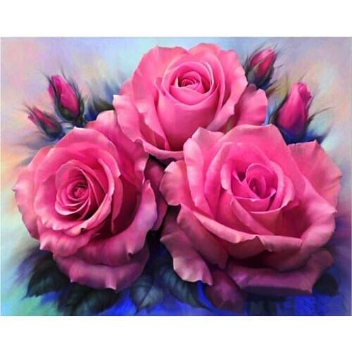5D DIY Diamond Mosaic Flowers Diamond Embroidery Full Kit Diamond painting Cross Stitch Peony Pattern Rhinestone Handmade