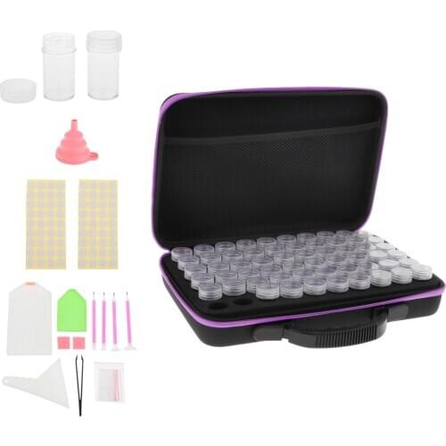 60 Slots Diamond Embroidery Boxs, 5D Diamond Painting Storage Case for Home DIY Handicrafts Making