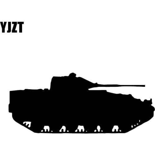 YJZT 16.7X6.9CM Tank Cartoon Vinyl Decal Scratch Occlusion Car Sticker Accessories C25-1351