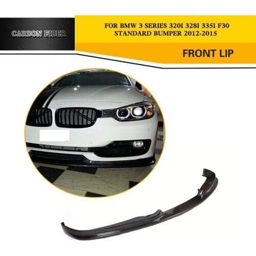 Car Styling Carbon Fiber Auto Racing Front Lip Spoiler for BMW 3 Series F30 Standard Bumper 2012-2015