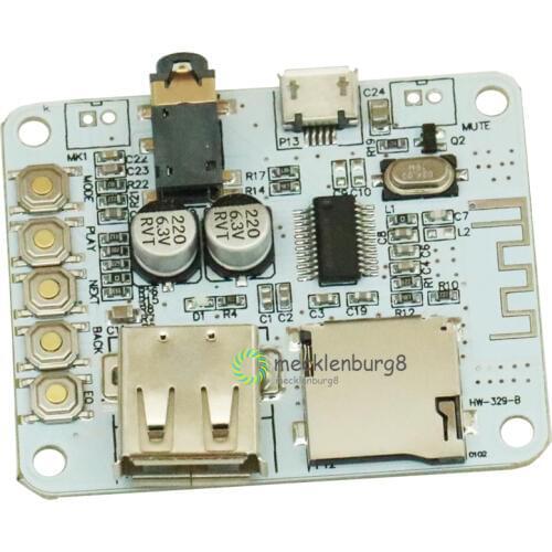 5 V 2.1 Wireless music stereo module Bluetooth audio receiver card with USB slot memory card playback decoding preamp A7-004 out