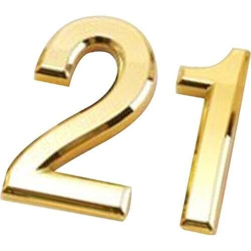 2pcs ABS Plastic Door Plaque Digit Number Coding Hotel Home Address Office Building Sign Number 1 2