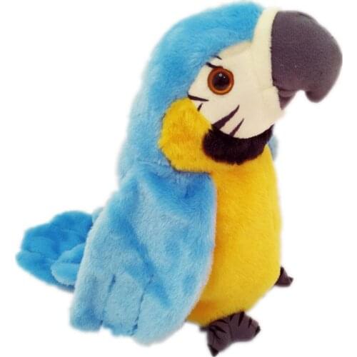 Electric Parrot Plush Toy Soft Flannel Toy Simulation Parrot Doll Dance Repeat Your Voice Pp Cotton Filling Material Cute Gifts