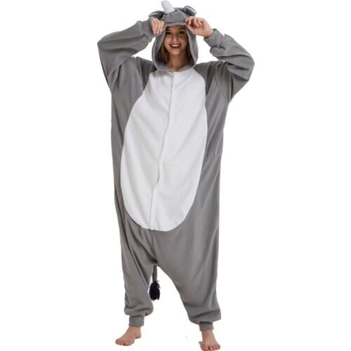 Rhinoceros Kigurumi Customize XXL Women Animal Pajamas Cartoon Onesies Bodysuit For Halloween Cosplay Costume One-Piece Pijamas
