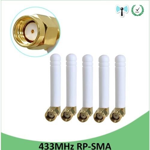 433MHz antenna RP-SMA Connector 3dbi 433 mhz antena rubber waterproof antenne for wireless watermeter Gasmeter Lorawan Emeter