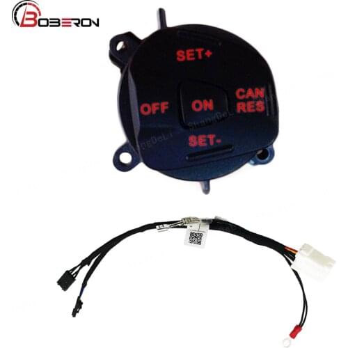 For Ford Fiesta MK7 Ecosport 2013 Red LED Steering Wheel Cruise Control Switch Button With Cable Car Accessories