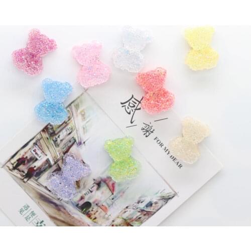 Fridge magnet 30mm bear shape shiny candy strong magnet kids like colorful whiteboard decoration magnetic sticker paper fixe