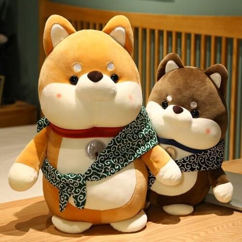 25cm-45cm Kawaii Shiba Inu Plush Toy Stuffed Animal Soft Plush Dog Running Away From Home Pillow Kids Girls Toys Birthday Gift