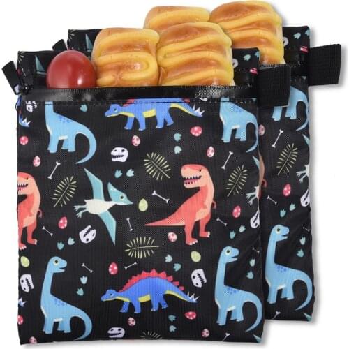 2pcs Sandwich Bag Reusable Washable Lunch Bag Multifunctional Fruit Snack Storage Pouch Container For Parent-child Travel