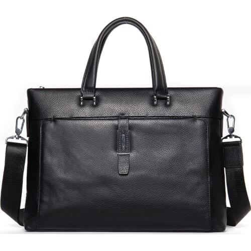 Man Shoulder Bag Business Bags Cow Leather Handbags Bag Men For Document Laptop Briefcases Bag Men Briefcase Computer Bag