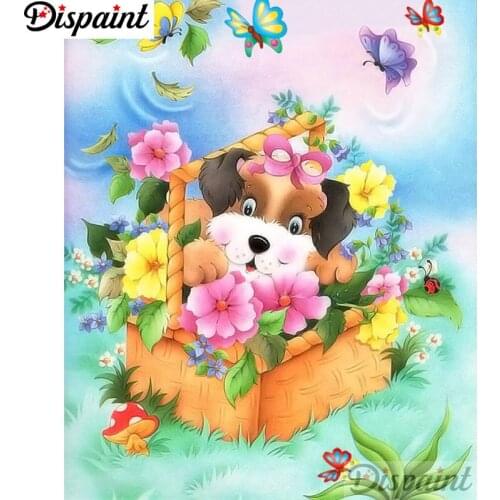 Dispaint Full Square/Round Drill 5D DIY Diamond Painting "Cartoon dog balloon"3D Embroidery Cross Stitch Home Decor Gift A12257