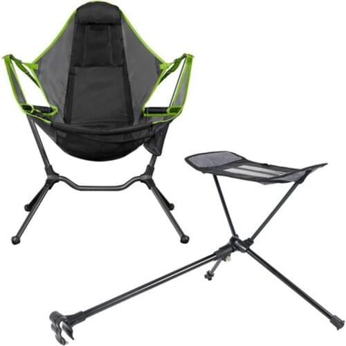 Outdoor Portable Stool Folding Swing Chair Outdoor Relax Chairs With Footstool For Camping Beach Fishing Chair Foot Recliner