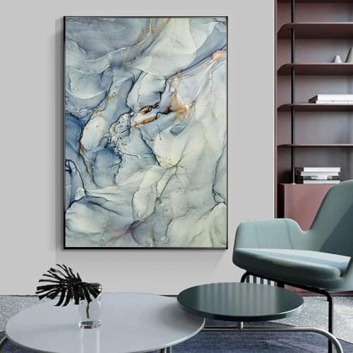 Canvas Poster Print Luxury Abstract Marble Texture Pattern Art Painting Simplicity Contemporary Wall Picture Moder Home Decor
