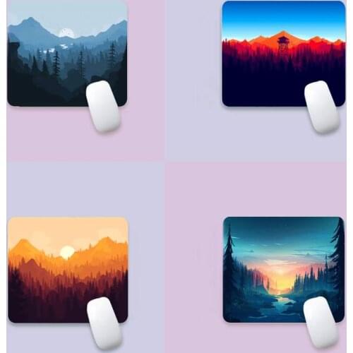 Deep forest firewatch Durable Rubber Mouse Mat Pad edge native rubber special game mouse pad polyethylene table mat non slip