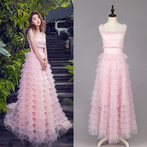 Pink dress style New suspender sexy cake party dress